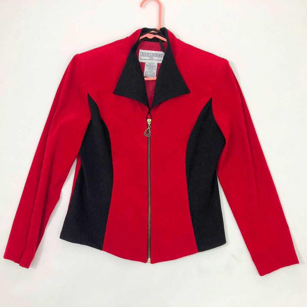 EUC Faux Suede Zippered Top Jacket